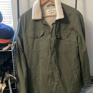 Portuguese flannel sherpa military jacket